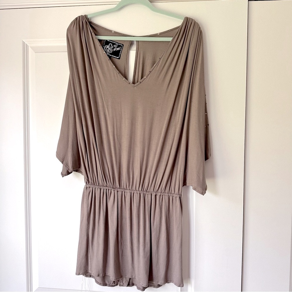 Soul Revival Tunic Top, Taupe, Large, EUC